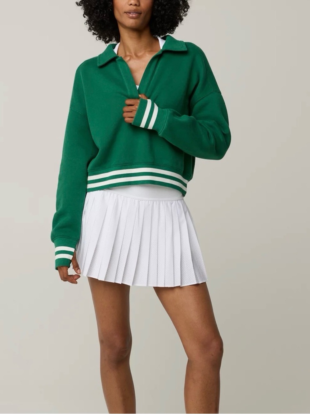 Aerie Offline Cloud Fleece Polo Sweatshirt